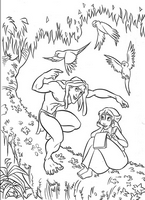 kolorowanka Tarzan do wydruku malowanka Disney numer 9